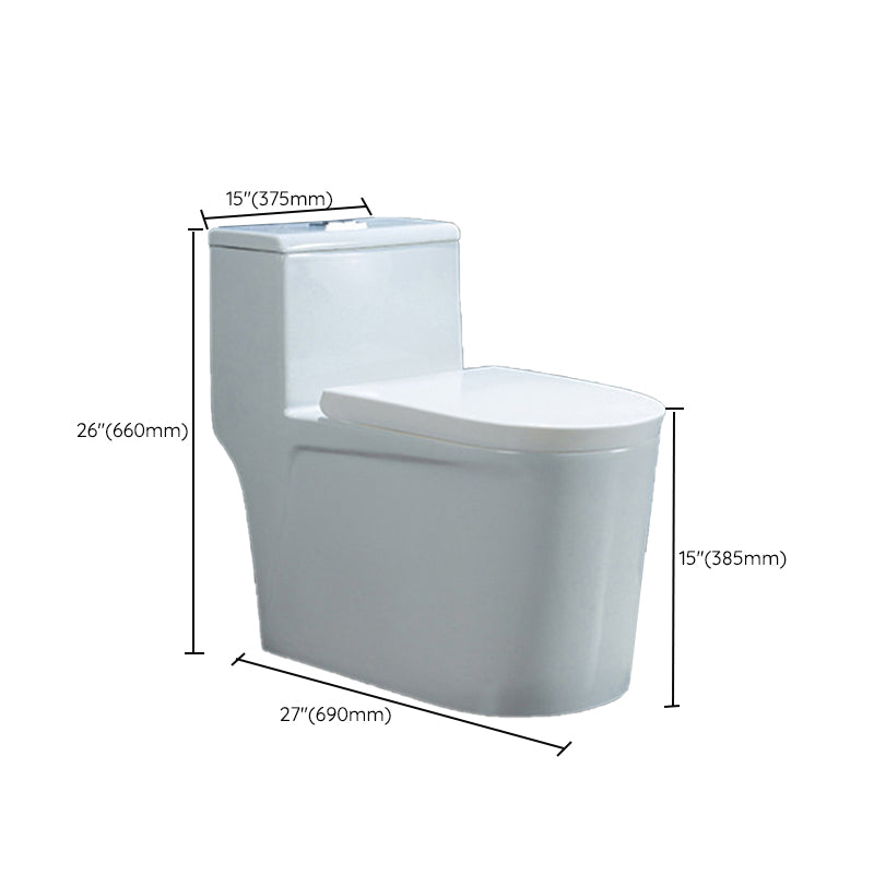 Modern Floor Mount Flush Toilet White Urine Toilet with Slow Close Seat for Bathroom