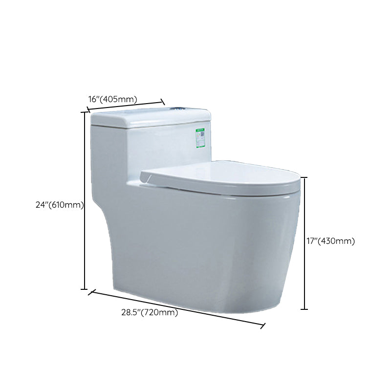 Modern Floor Mount Flush Toilet White Urine Toilet with Slow Close Seat for Bathroom