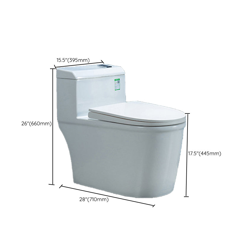 Modern Floor Mount Flush Toilet White Urine Toilet with Slow Close Seat for Bathroom