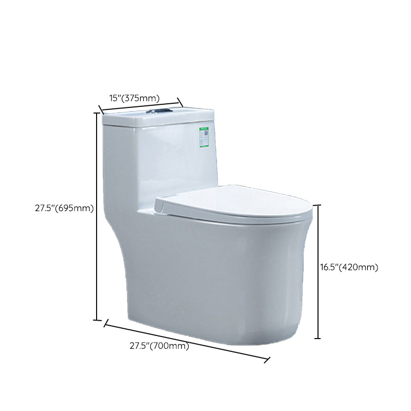 Modern Floor Mount Flush Toilet White Urine Toilet with Slow Close Seat for Bathroom
