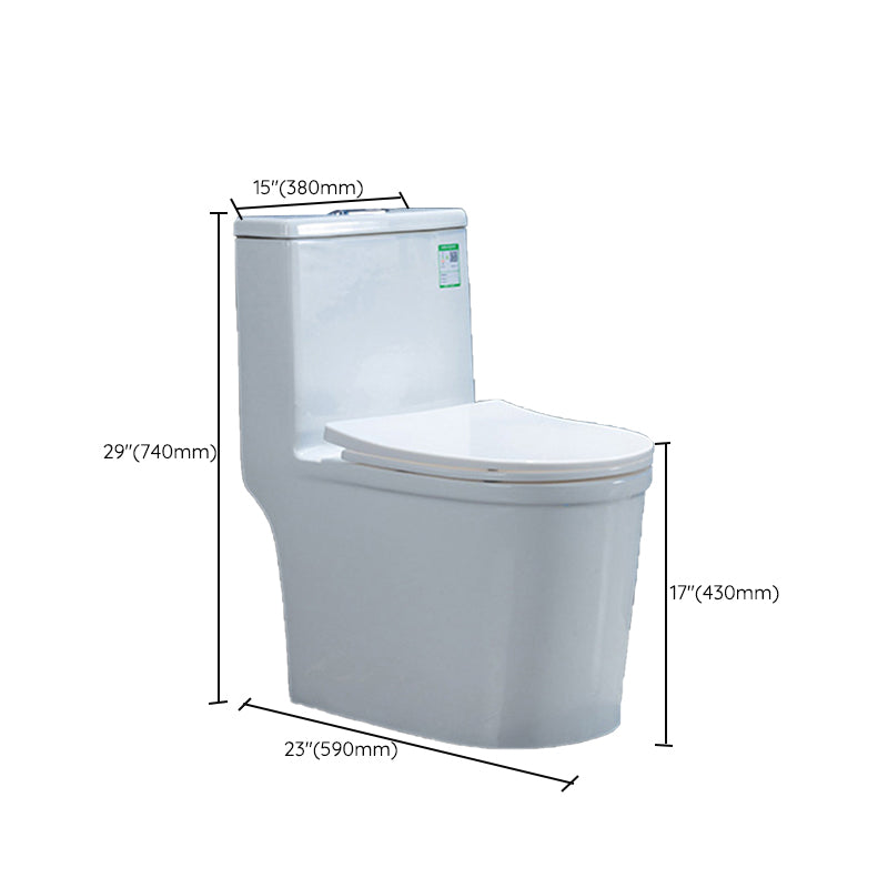 Modern Floor Mount Flush Toilet White Urine Toilet with Slow Close Seat for Bathroom