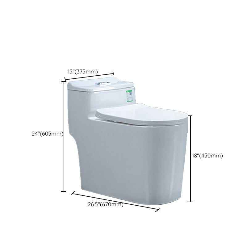 Modern Floor Mount Flush Toilet White Urine Toilet with Slow Close Seat for Bathroom