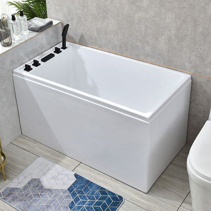 Back to Wall Antique Finish Bath Soaking Rectangular Modern Tub