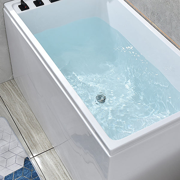 Back to Wall Antique Finish Bath Soaking Rectangular Modern Tub