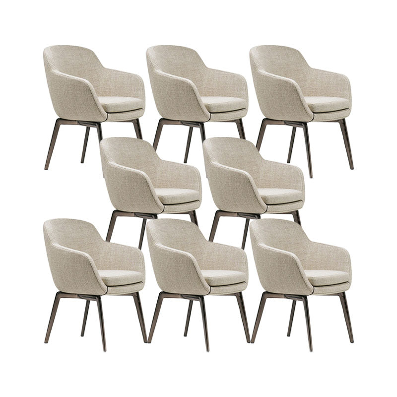 Upholstered Kitchen Dining Chairs Industrial Style Dining Chair with Black Legs