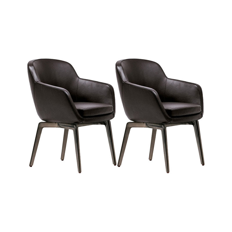 Upholstered Kitchen Dining Chairs Industrial Style Dining Chair with Black Legs
