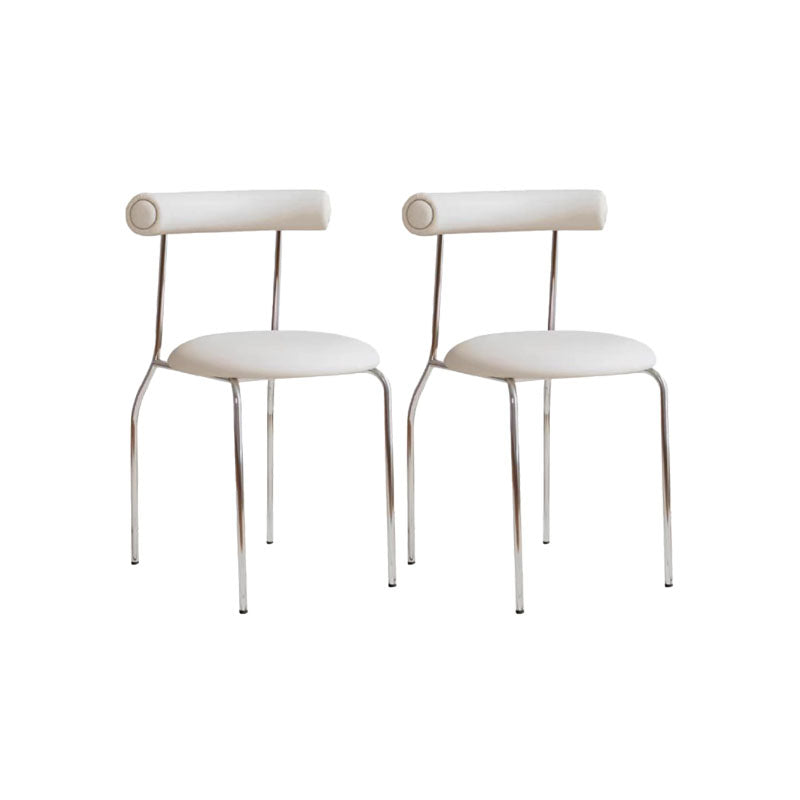 Contemporary Armless Dining Chair Home Silver Leg Dining Chair