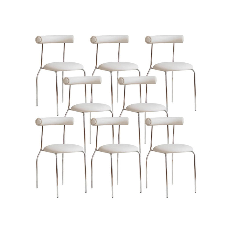 Contemporary Armless Dining Chair Home Silver Leg Dining Chair