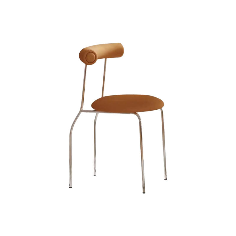 Contemporary Armless Dining Chair Home Silver Leg Dining Chair