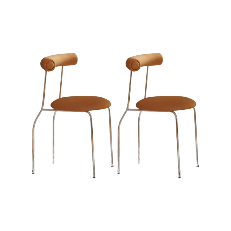 Contemporary Armless Dining Chair Home Silver Leg Dining Chair