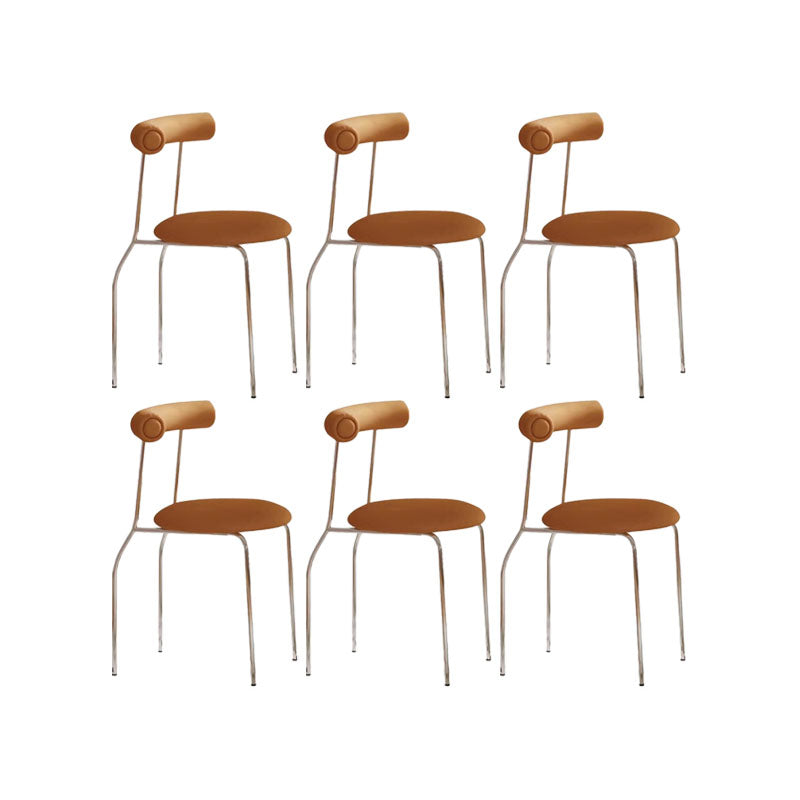 Contemporary Armless Dining Chair Home Silver Leg Dining Chair