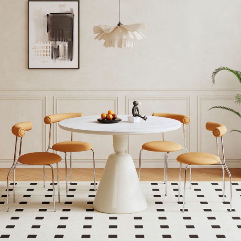 Contemporary Armless Dining Chair Home Silver Leg Dining Chair