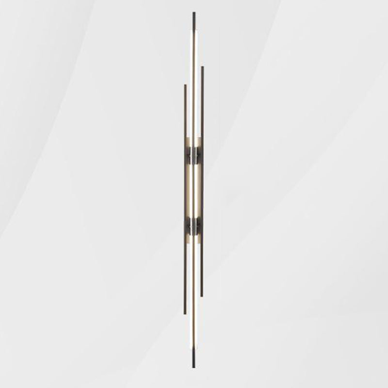 Solid Brass Linear Wall Sconce in Black / Gold Finish LED Wall Light