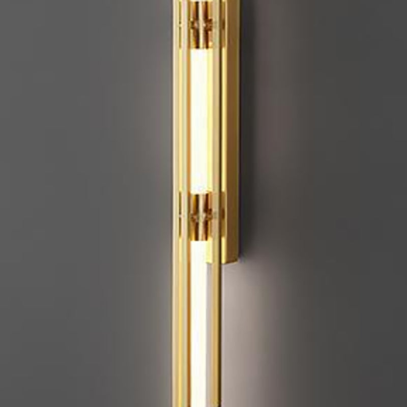 Solid Brass Linear Wall Sconce in Black / Gold Finish LED Wall Light