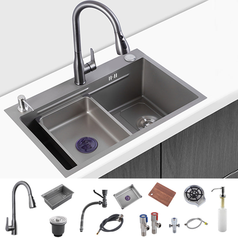 Modern Kitchen Sink Stainless Rectangular Faucet Kitchen Sink
