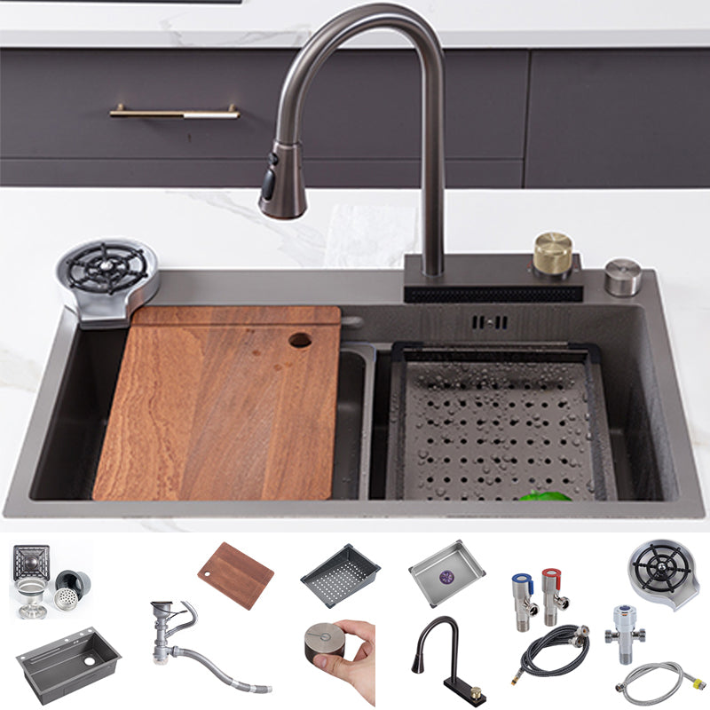 Modern Kitchen Sink Stainless Rectangular Faucet Kitchen Sink