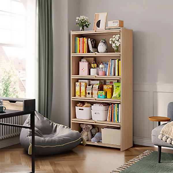 Natural Contemporary Cabinet, Solid Wood Accent Cabinet with Doors