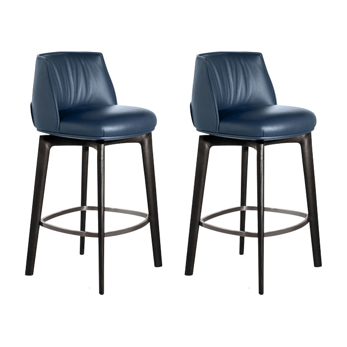 Scandinavian Solid Wood Bar Stools Indoor Stool with Footrest
