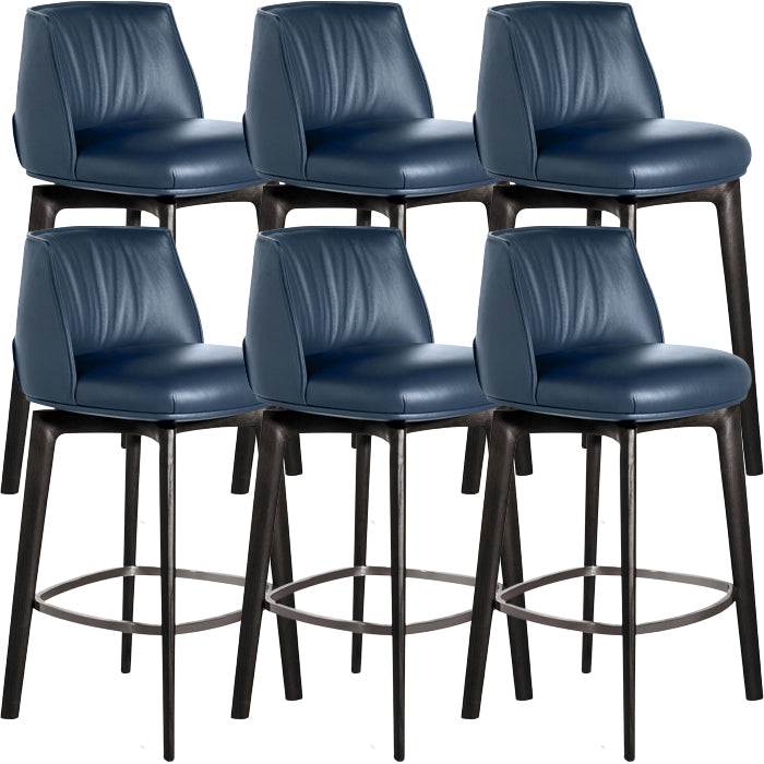 Scandinavian Solid Wood Bar Stools Indoor Stool with Footrest