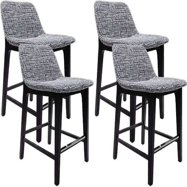 Scandinavian Indoor Bar Stools Solid Wood Stool with Footrest