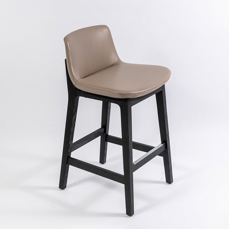 Scandinavian Indoor Bar Stools Solid Wood Stool with Footrest