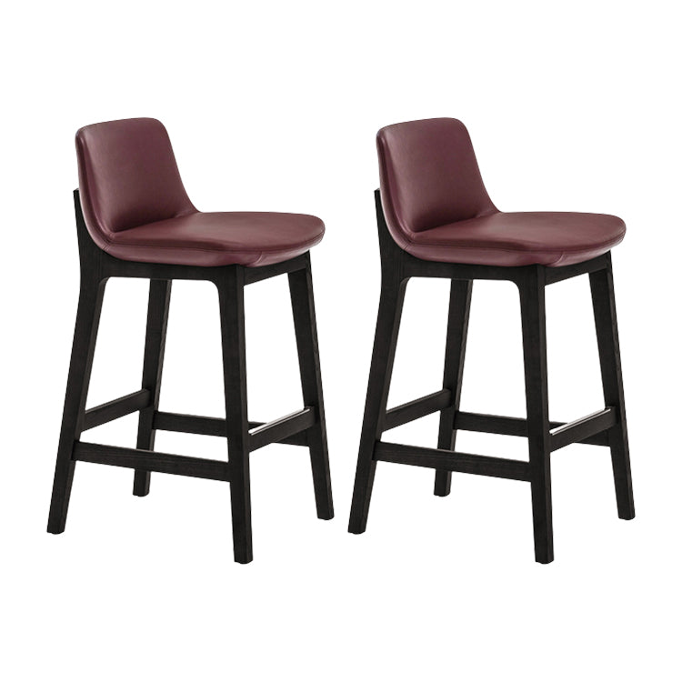 Scandinavian Indoor Bar Stools Solid Wood Stool with Footrest