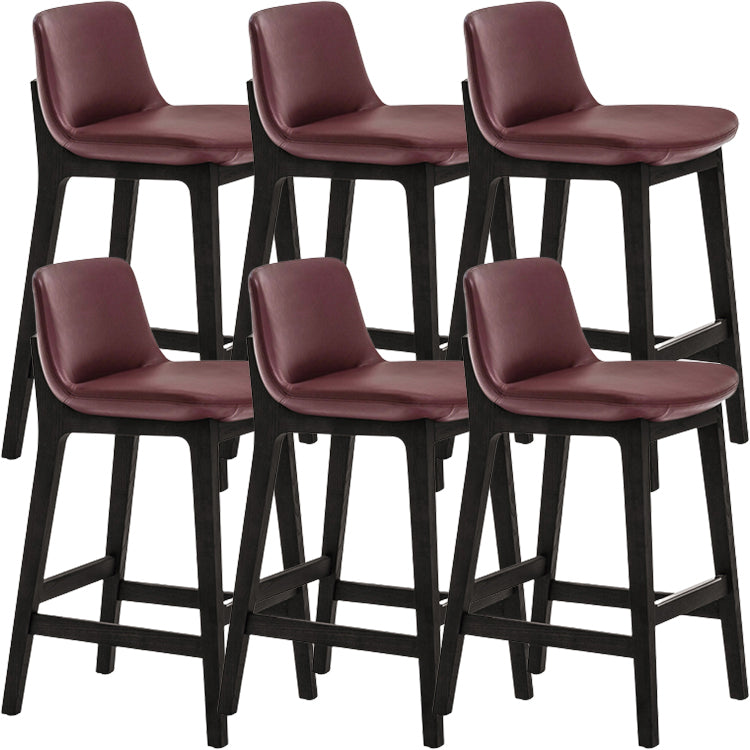 Scandinavian Indoor Bar Stools Solid Wood Stool with Footrest