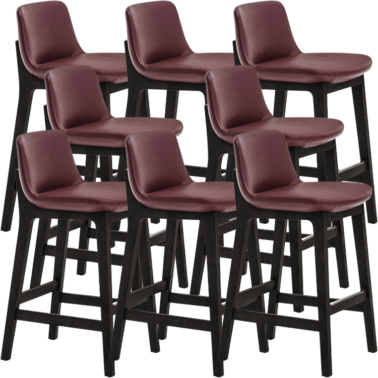 Scandinavian Indoor Bar Stools Solid Wood Stool with Footrest