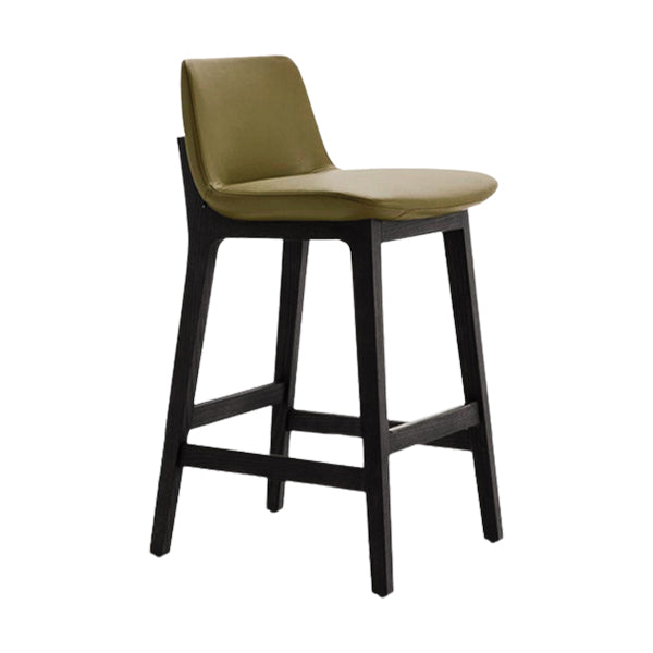Scandinavian Indoor Bar Stools Solid Wood Stool with Footrest