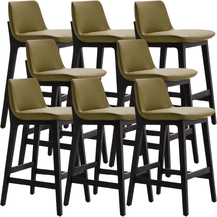 Scandinavian Indoor Bar Stools Solid Wood Stool with Footrest