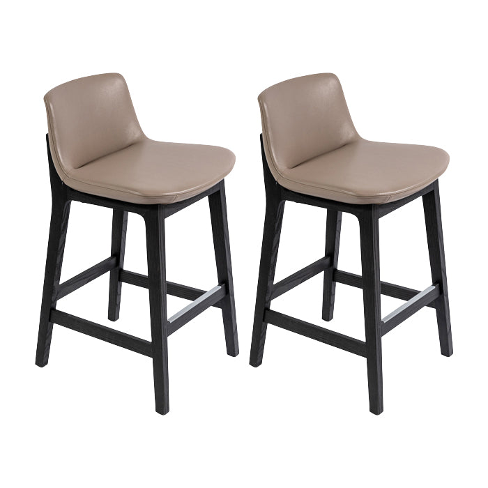 Scandinavian Indoor Bar Stools Solid Wood Stool with Footrest