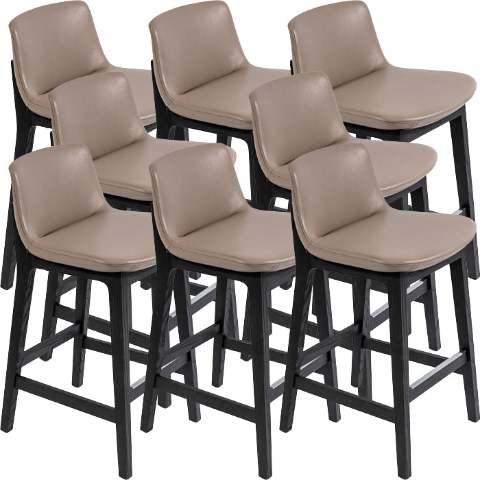Scandinavian Indoor Bar Stools Solid Wood Stool with Footrest