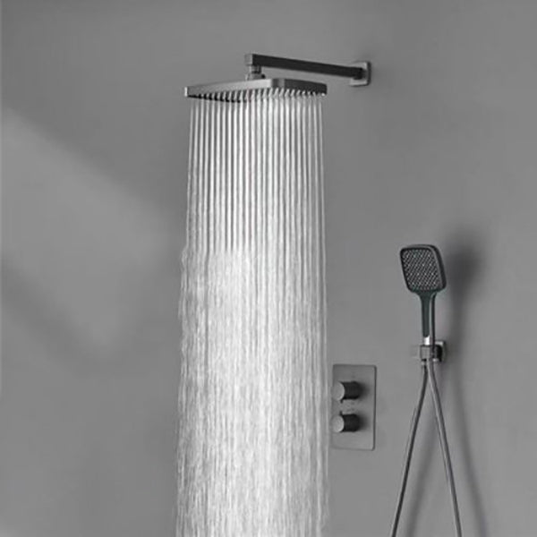 Modern Shower Head Combo Brass Temperature Control Wall Mounted Shower Combo