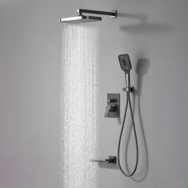 Modern Shower Head Combo Brass Temperature Control Wall Mounted Shower Combo