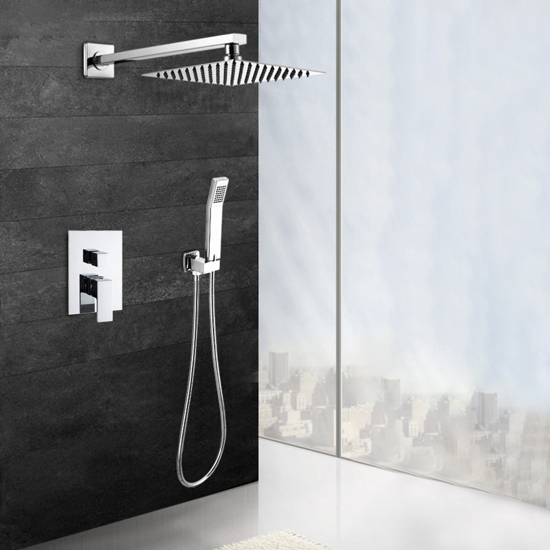 Modern Shower System Brass Adjustable Spray Pattern Ceiling Mounted Shower Combo