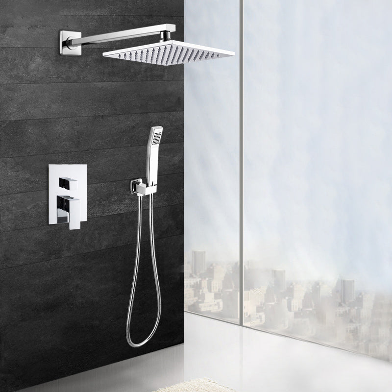 Modern Shower System Brass Adjustable Spray Pattern Ceiling Mounted Shower Combo