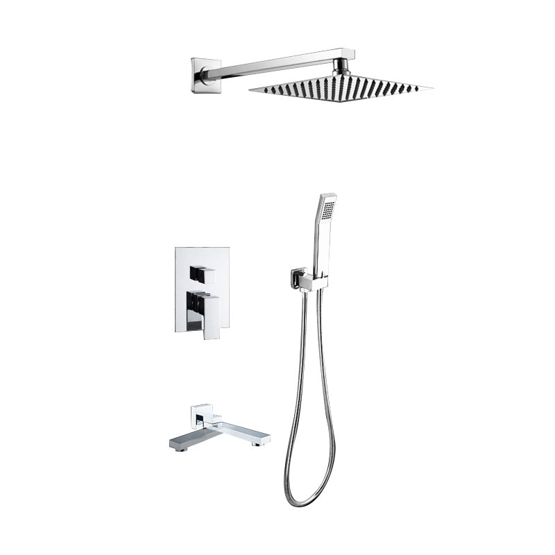 Modern Shower System Brass Adjustable Spray Pattern Ceiling Mounted Shower Combo