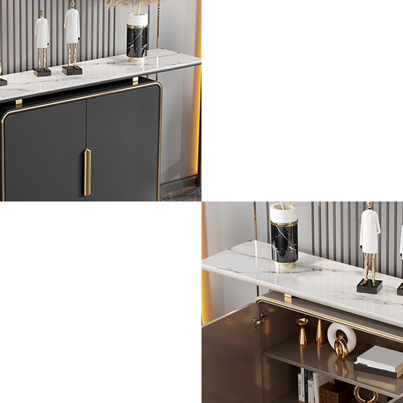 Glam Rectangle Console Table Wood Console Sofa Table for Hall