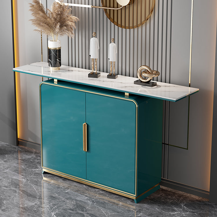 Glam Rectangle Console Table Wood Console Sofa Table for Hall