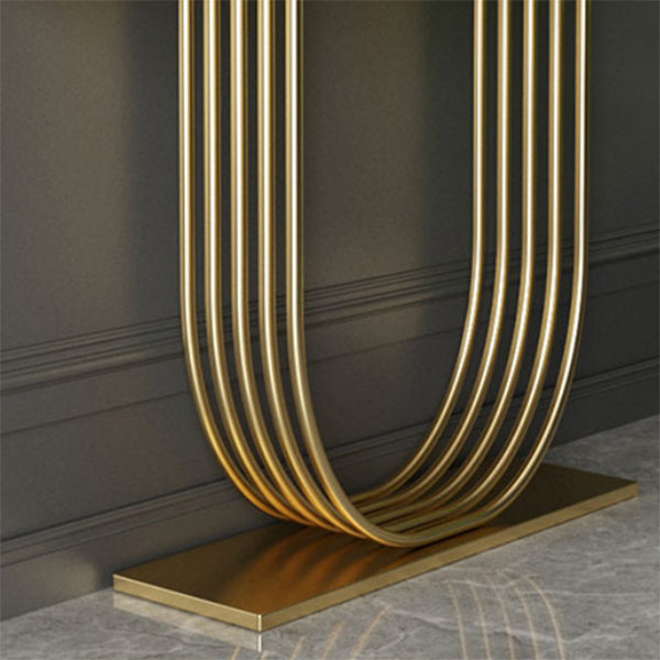 Glam Marble Console Table Rectangle Console Accent Table for Hall