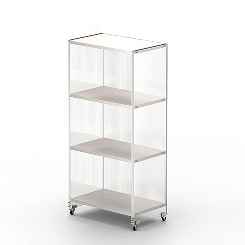 Contemporary Closed Back Bookshelf Acrylic Bookcase for Home Office