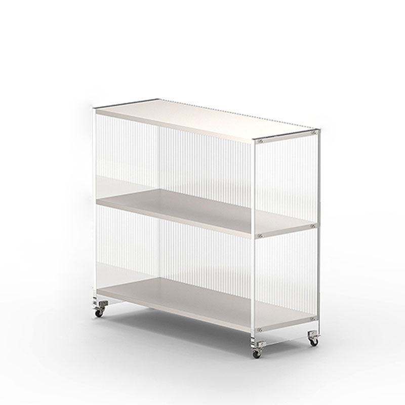 Contemporary Closed Back Bookshelf Acrylic Bookcase for Home Office