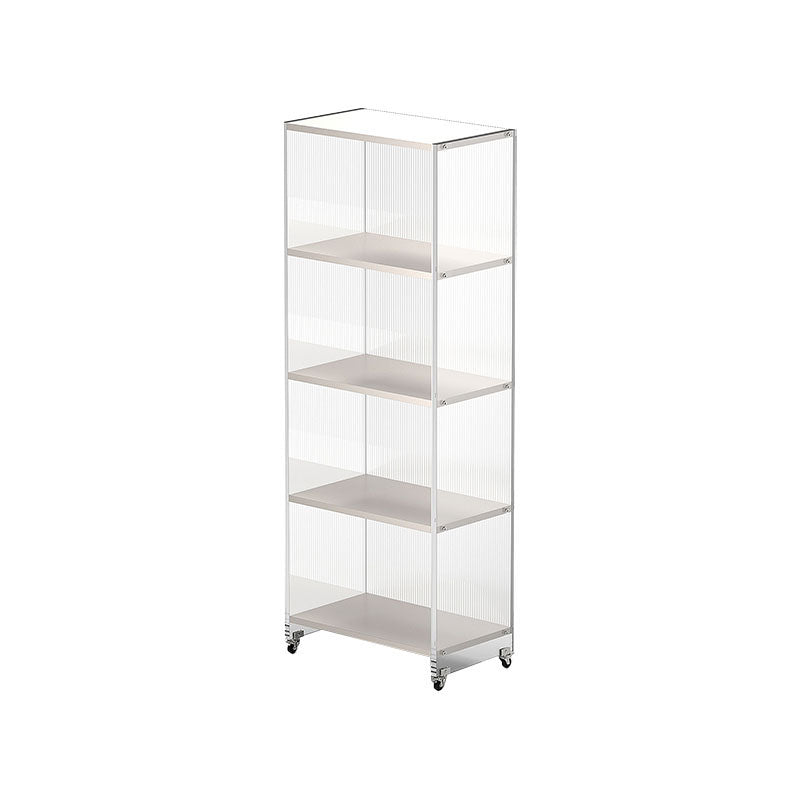 Contemporary Closed Back Bookshelf Acrylic Bookcase for Home Office