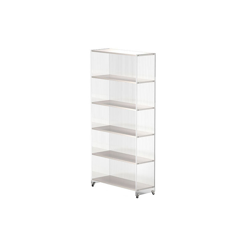Contemporary Closed Back Bookshelf Acrylic Bookcase for Home Office