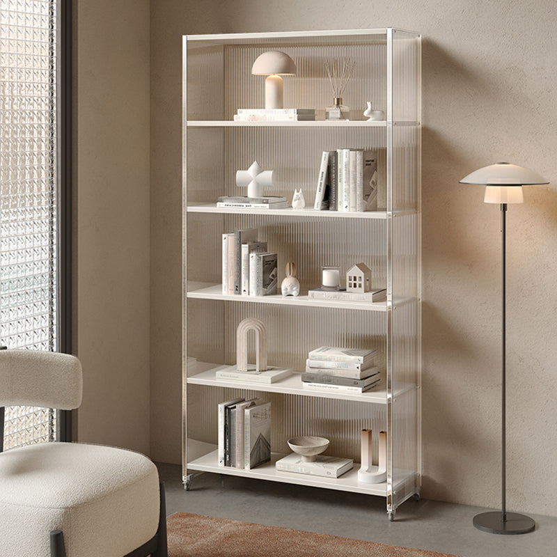 Contemporary Closed Back Bookshelf Acrylic Bookcase for Home Office