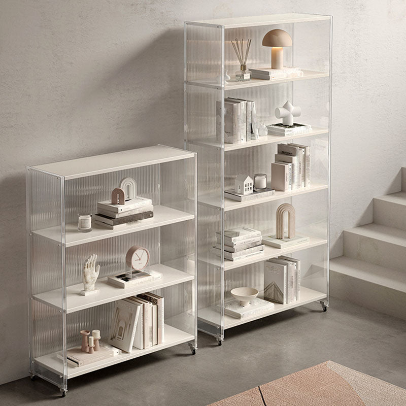 Contemporary Closed Back Bookshelf Acrylic Bookcase for Home Office