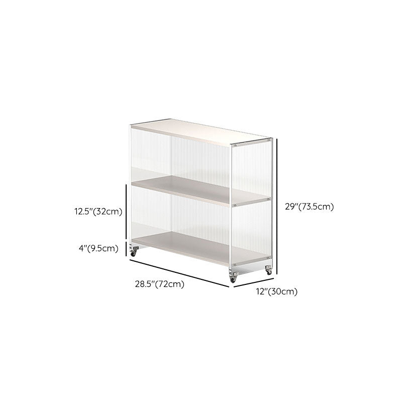 Contemporary Closed Back Bookshelf Acrylic Bookcase for Home Office