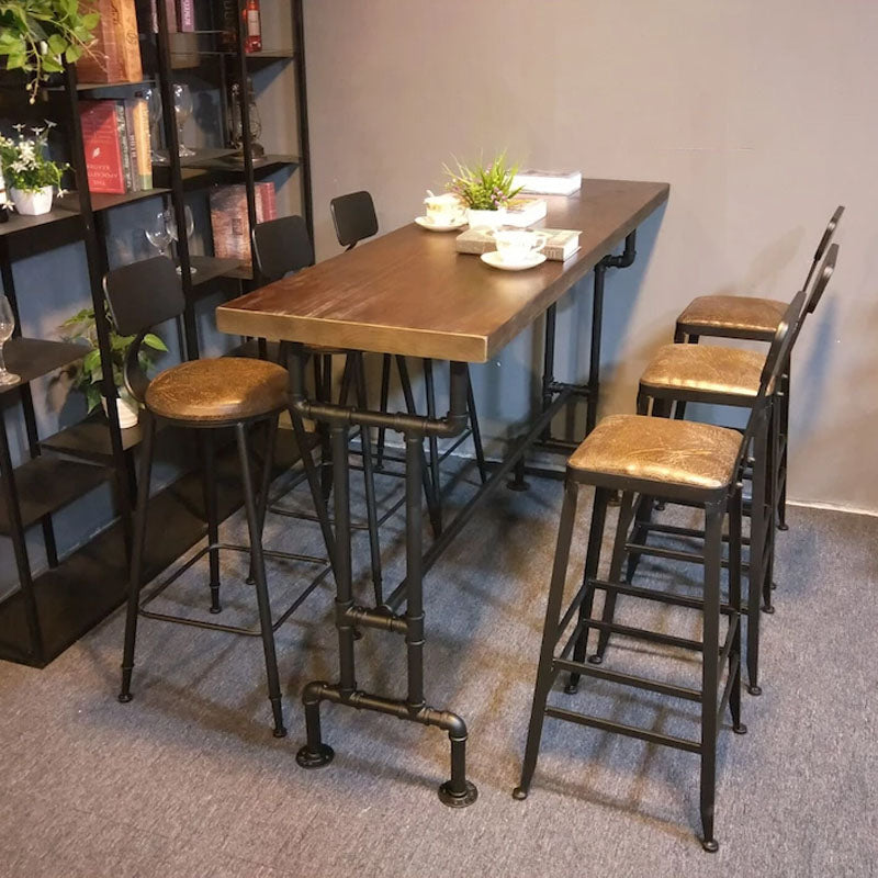 Industrial Bar Dining Table Cafe and Breakroom Bar Stool Table