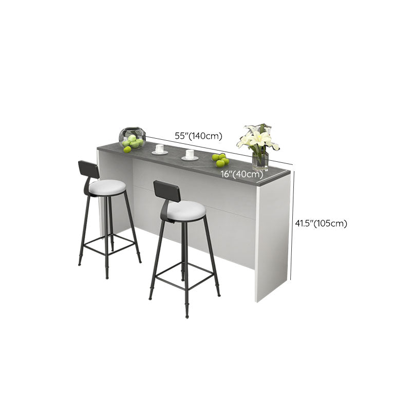 Contemporary Indoor Bar Dining Table Rectangle Bar Stool Table