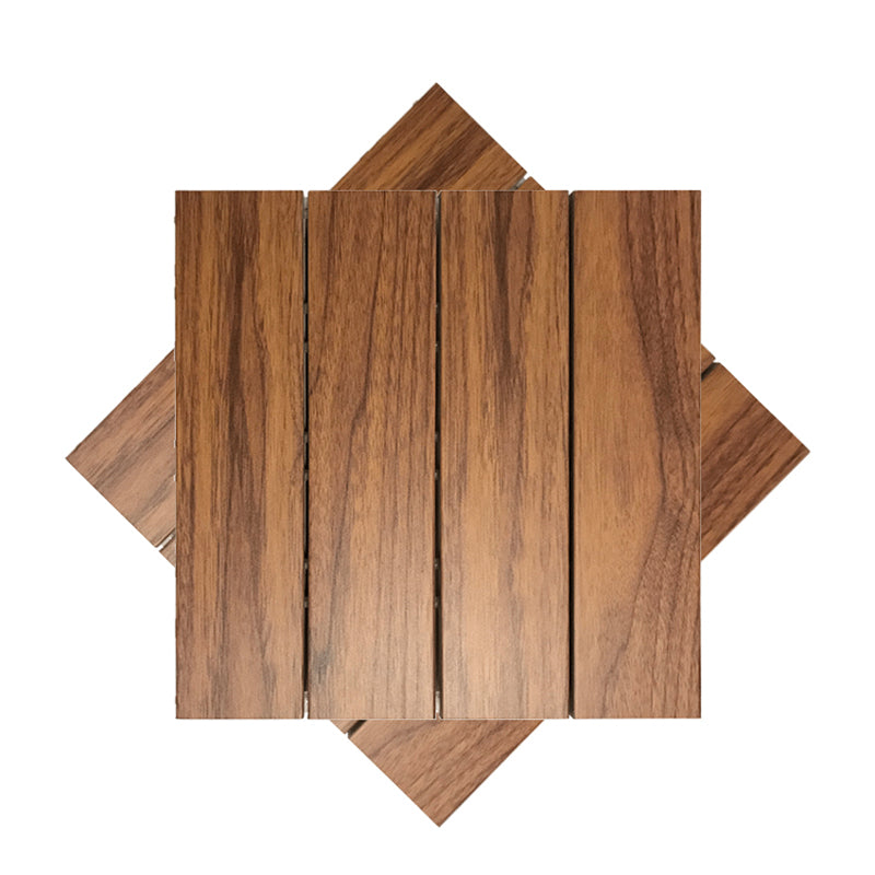 Engineered Flooring Planks Water Resistant Click-Locking for Patio Garden